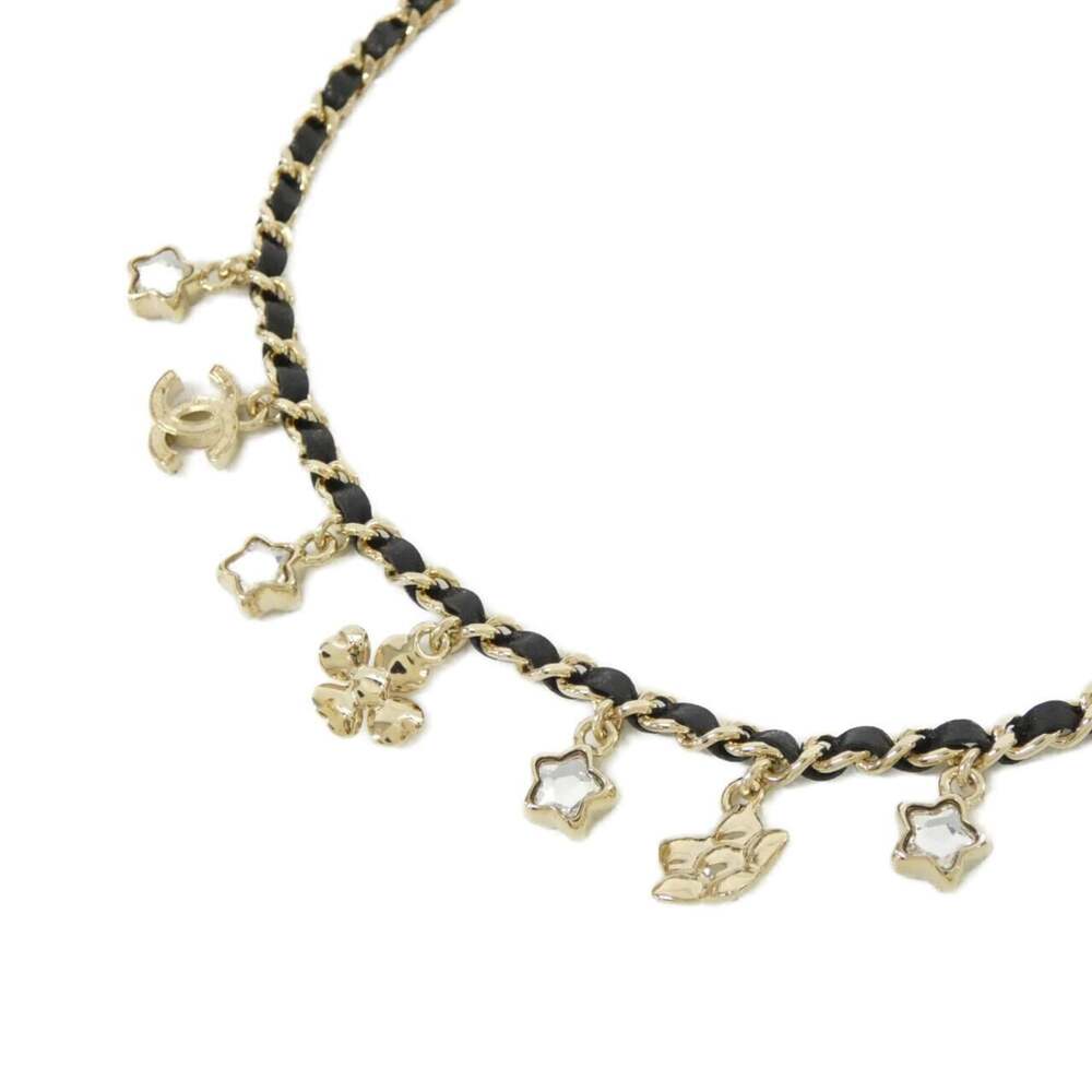 Chanel Choker Necklace Leather And #246658C20B - Picture 3 of 5